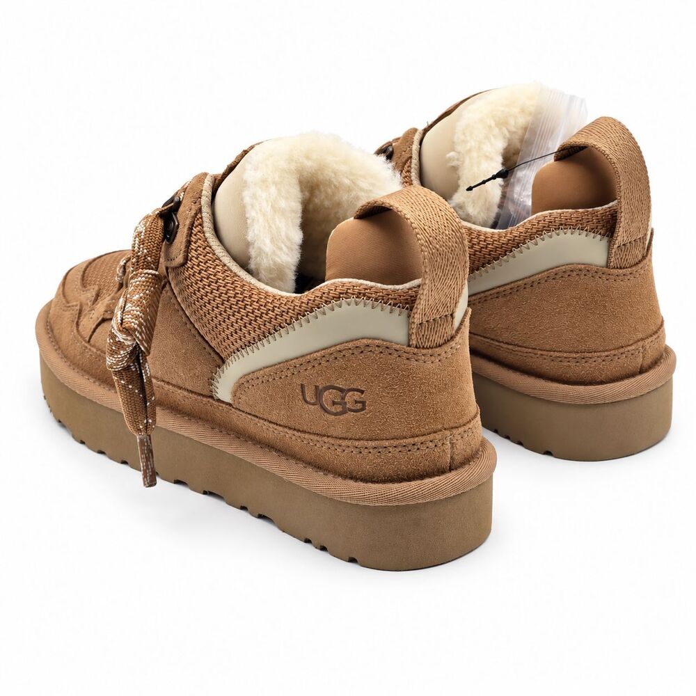 UGG Lowmel Sneakers Womens 6 Chestnut Suede Mesh Padded Lace Up Shoes 1144032 - Picture 6 of 8